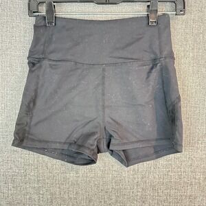 Athletic Works Black Mesh Pocket High Waist Athletic‎ Shorts Women's